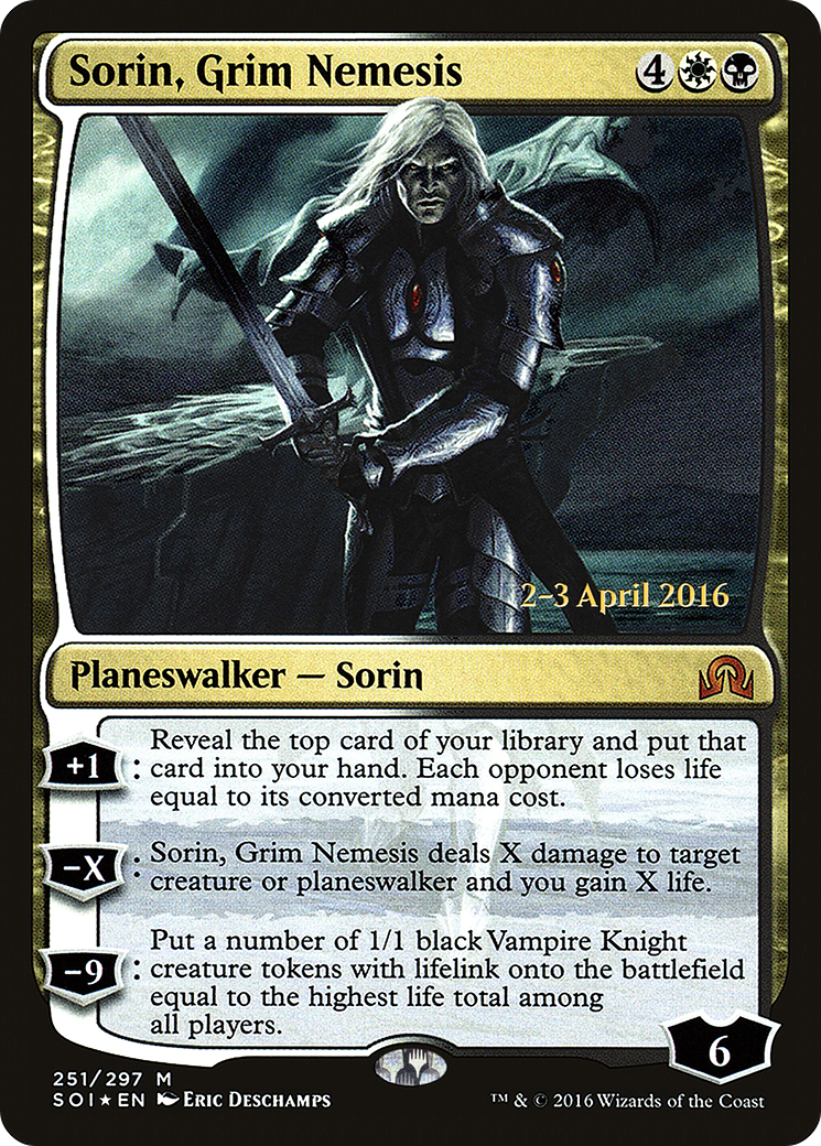 Sorin, Grim Nemesis [Shadows over Innistrad Prerelease Promos]-1