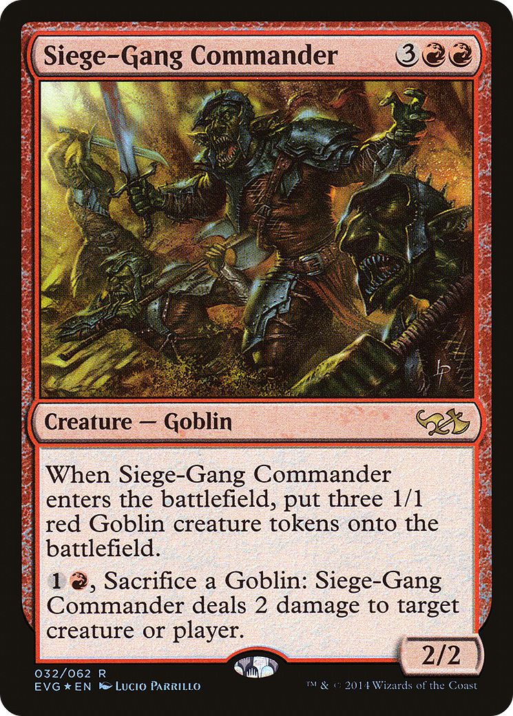 Siege-Gang Commander (Elves vs. Goblins) [Duel Decks Anthology]-1