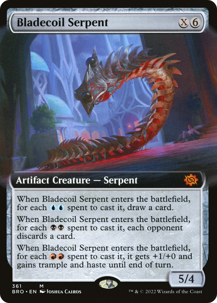 Bladecoil Serpent (Extended Art) [The Brothers' War]-1