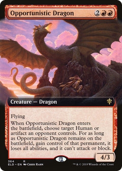 Opportunistic Dragon (Extended Art) [Throne of Eldraine]-1