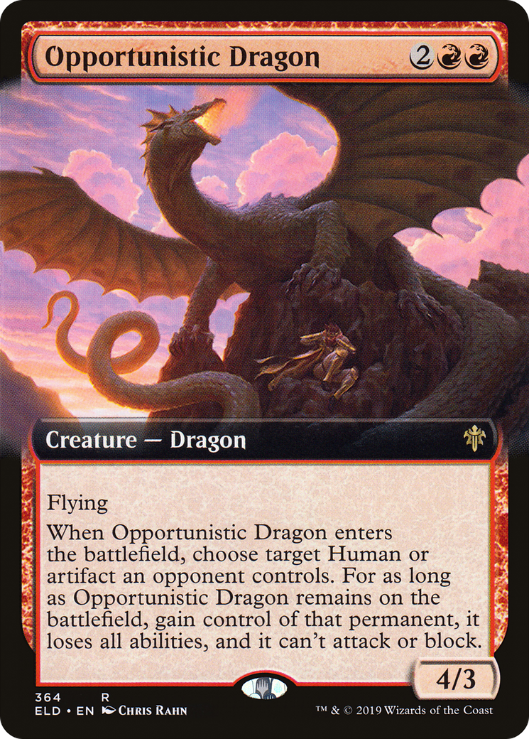 Opportunistic Dragon (Extended Art) [Throne of Eldraine]-1