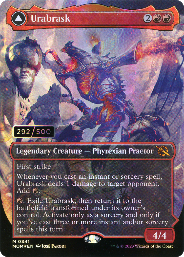 Urabrask (Serial Numbered) (MOM-341) - March of the Machine (Borderless) Foil-3