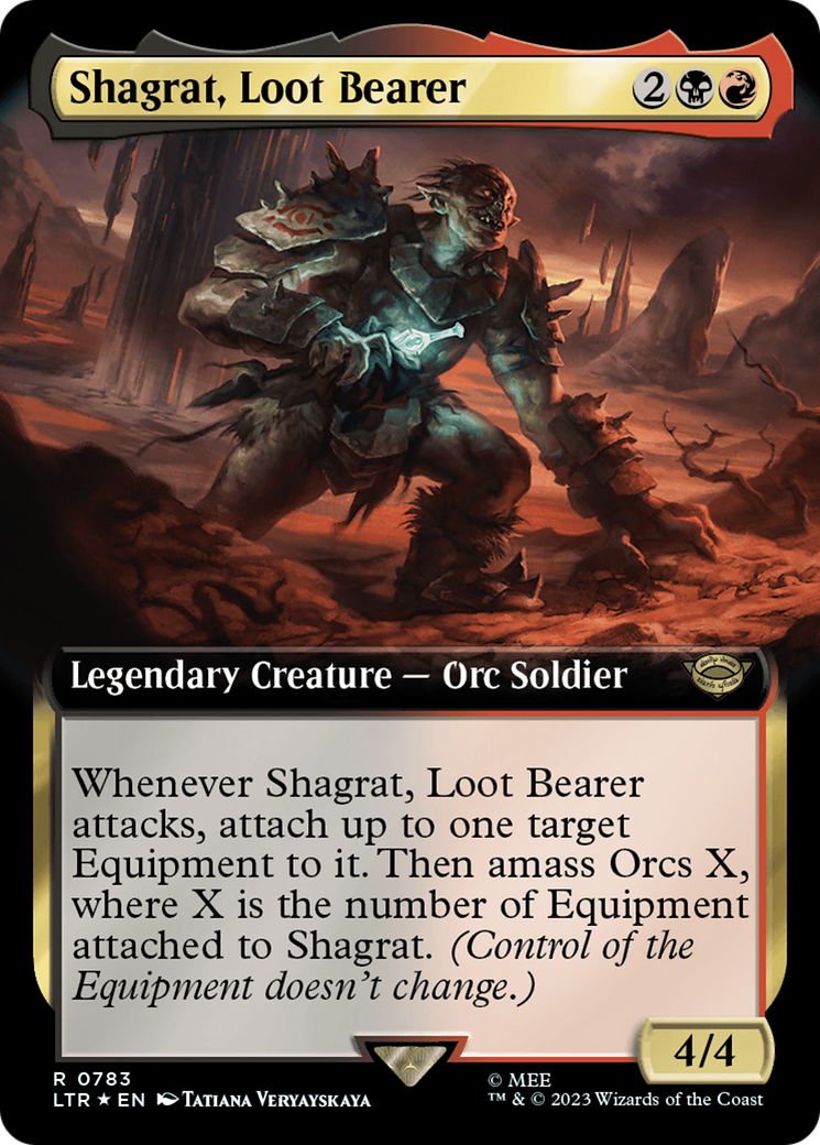 Shagrat, Loot Bearer (Extended Art) (Surge Foil) [The Lord of the Rings: Tales of Middle-Earth]-1