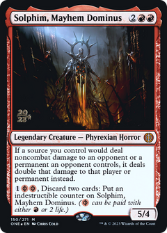 Solphim, Mayhem Dominus [Phyrexia: All Will Be One Prerelease Promos]-1