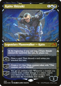 Kaito Shizuki (NEO-424) - Kamigawa: Neon Dynasty: (Showcase) Etched Foil-1