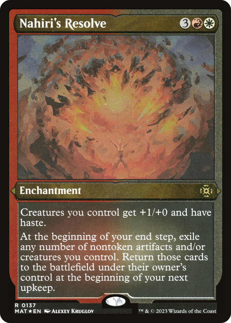 Nahiri's Resolve (MAT-137) - March of the Machine: The Aftermath Etched Foil-1