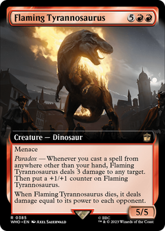 Flaming Tyrannosaurus (Extended Art) [Doctor Who]-1