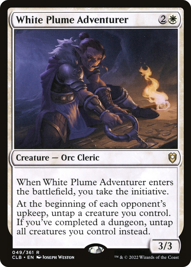 White Plume Adventurer (CLB-049) - Commander Legends: Battle for Baldur's Gate Foil-1