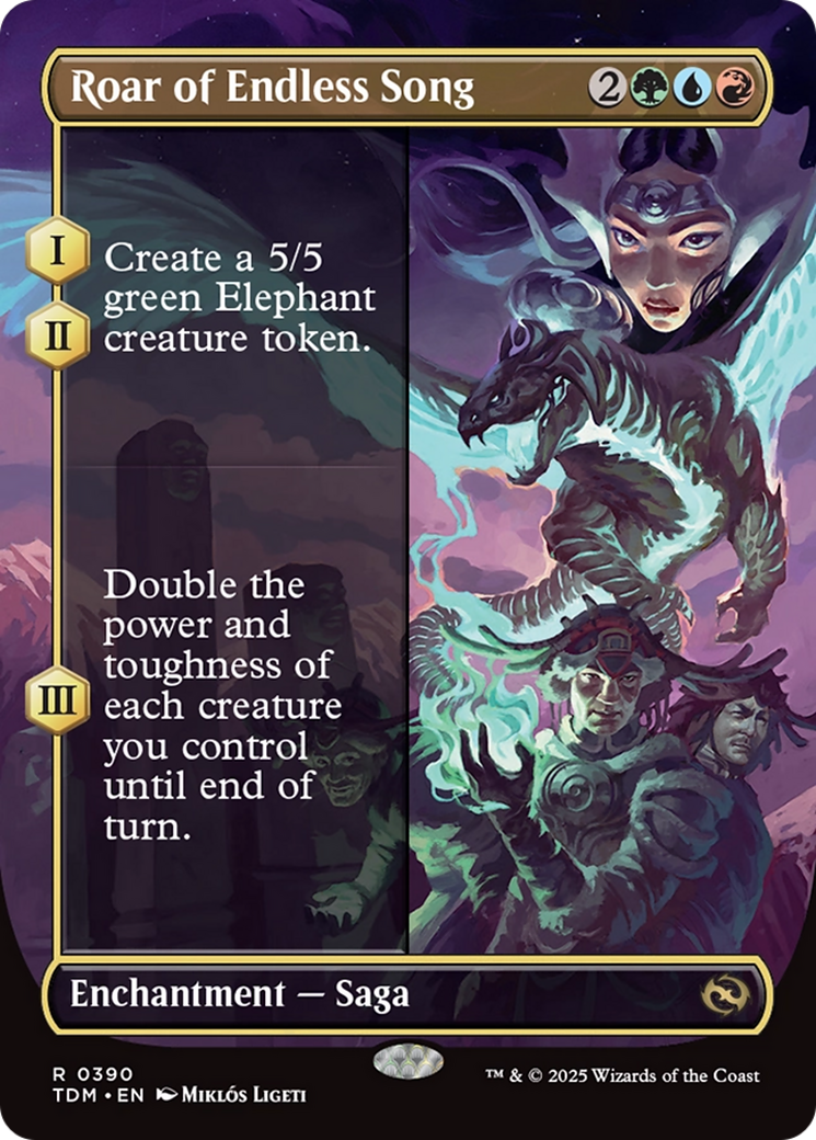 Roar of Endless Song (Borderless) [Tarkir: Dragonstorm]-1