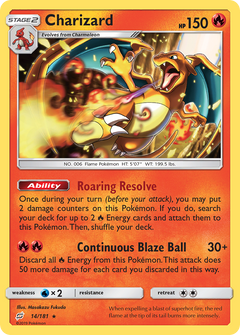 Charizard (14/181) (Cosmos Holo) [Sun & Moon: Team Up]-1