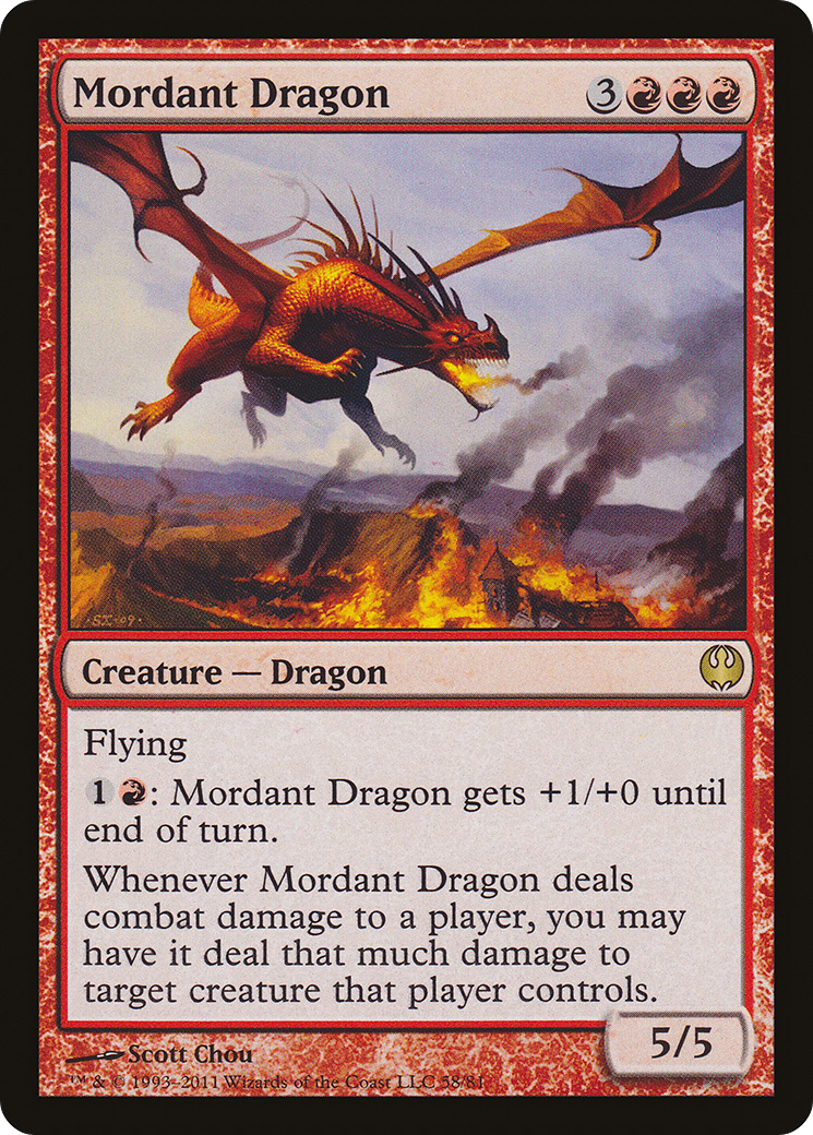 Mordant Dragon [Duel Decks: Knights vs. Dragons]-1