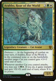 Arahbo, Roar of the World (Oversized) [Commander 2017 Oversized]-1