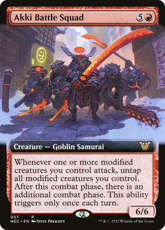 Akki Battle Squad (Extended Art) [Kamigawa: Neon Dynasty Commander]-1