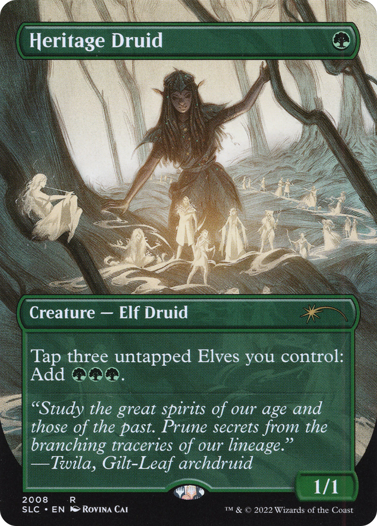 Heritage Druid (Borderless) [Secret Lair Countdown Kit]-1