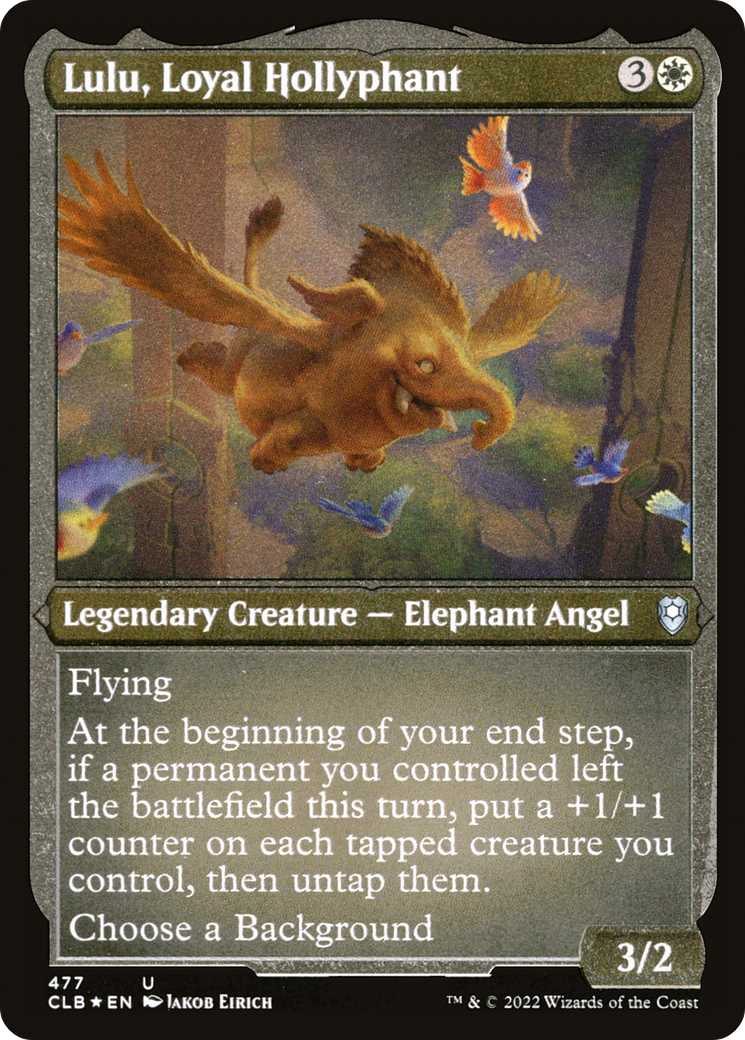 Lulu, Loyal Hollyphant (CLB-477) - Commander Legends: Battle for Baldur's Gate Etched Foil-1