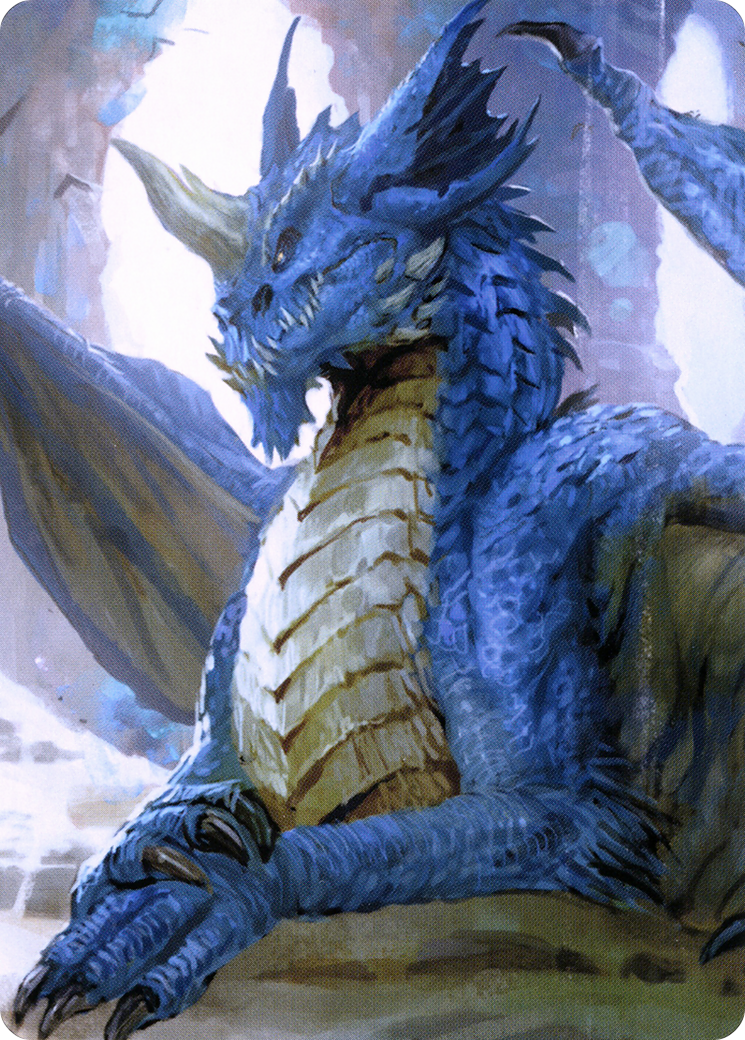 Young Blue Dragon // Young Blue Dragon (ACLB-027) - Battle for Baldur's Gate Art Series (Borderless)-3