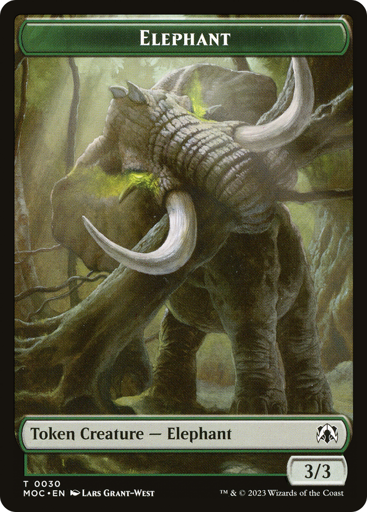 Elephant (TMOC-030) - March of the Machine Commander Tokens-1