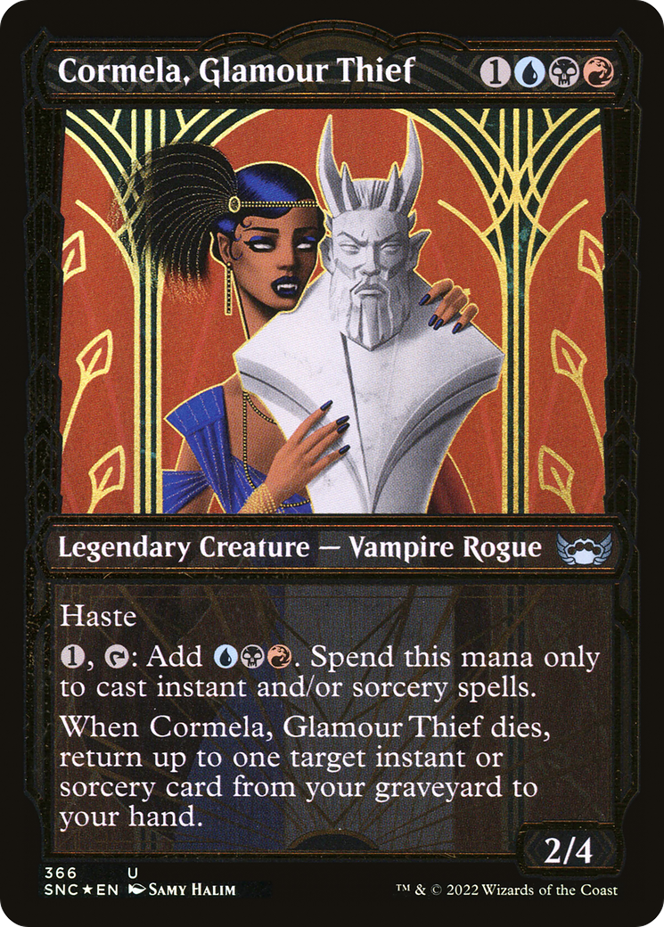 Cormela, Glamour Thief (Showcase Golden Age Gilded Foil) [Streets of New Capenna]-1