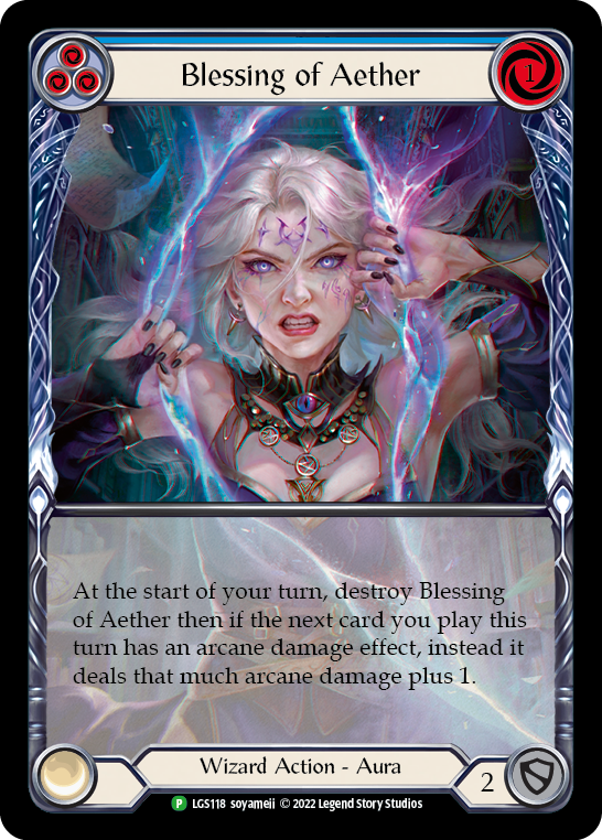 Blessing of Aether (Blue) [LGS118] (Promo)  Rainbow Foil-1