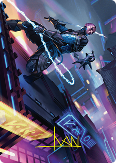 Kaito, Cunning Infiltrator // Kaito, Cunning Infiltrator (AFDN-051) - Foundations Art Series (Borderless) Foil-3