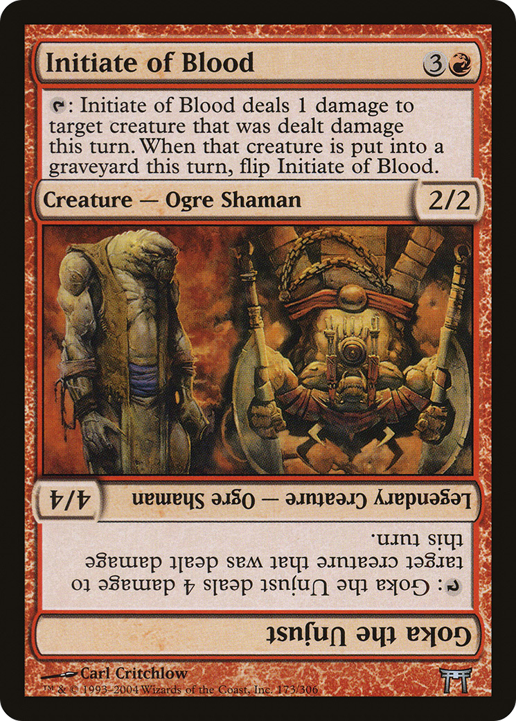 Initiate of Blood // Goka the Unjust [Champions of Kamigawa]-1