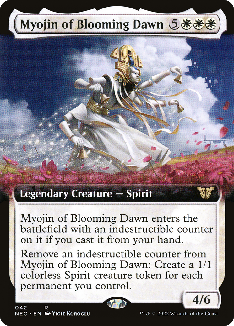 Myojin of Blooming Dawn (Extended Art) [Kamigawa: Neon Dynasty Commander]-1
