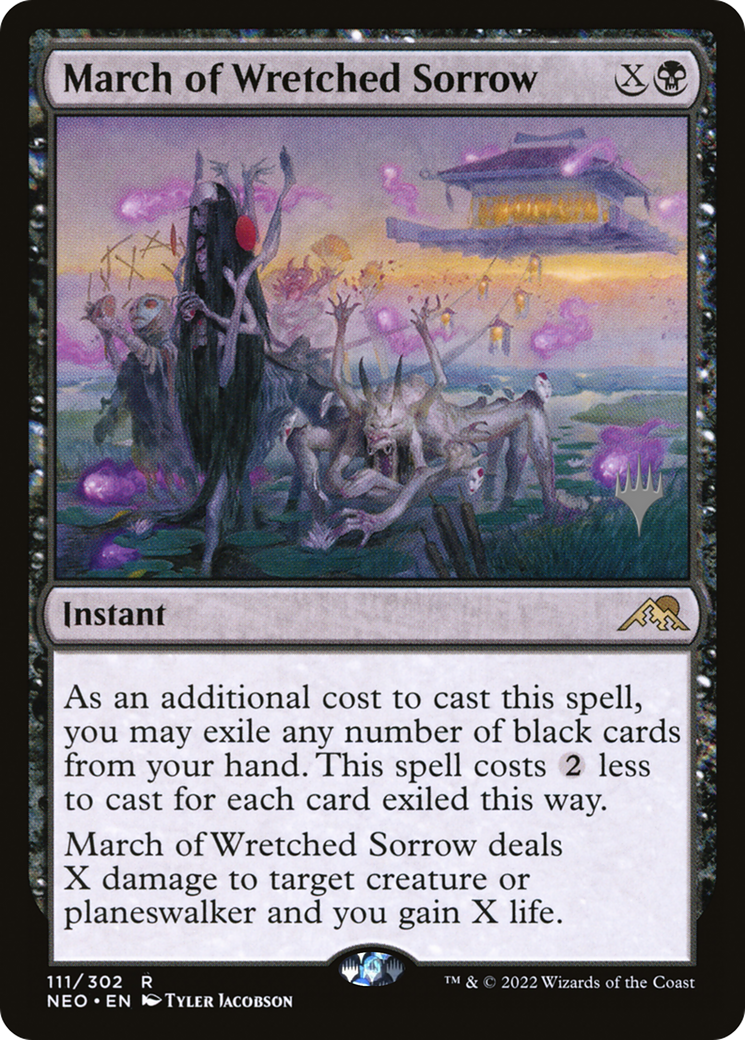 March of Wretched Sorrow (Promo Pack) [Kamigawa: Neon Dynasty Promos]-1