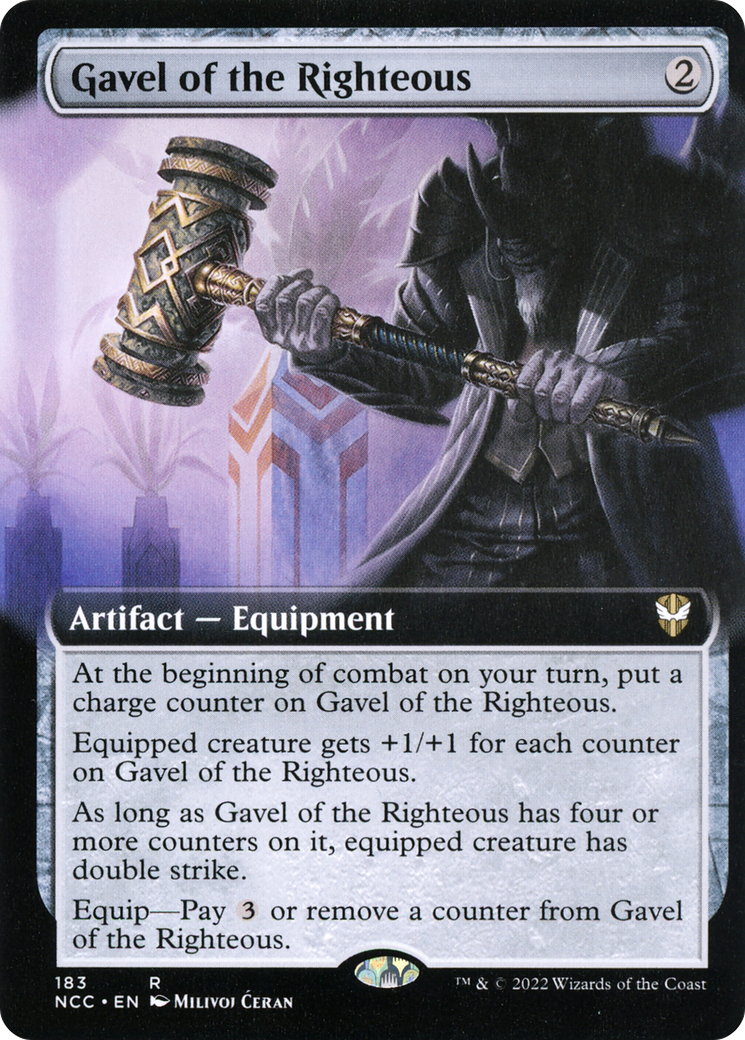 Gavel of the Righteous (Extended Art) [Streets of New Capenna Commander]-1