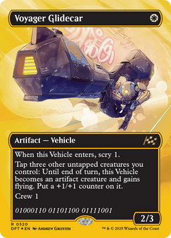 Voyager Glidecar (Borderless) (First-Place Foil) (DFT-520) - Aetherdrift (Borderless) Foil-1