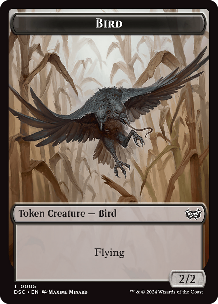 Demon // Bird Double-Sided Token [Duskmourn: House of Horror Commander Tokens]-2