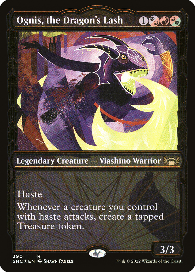 Ognis, the Dragon's Lash (Showcase Golden Age Gilded Foil) [Streets of New Capenna]-1