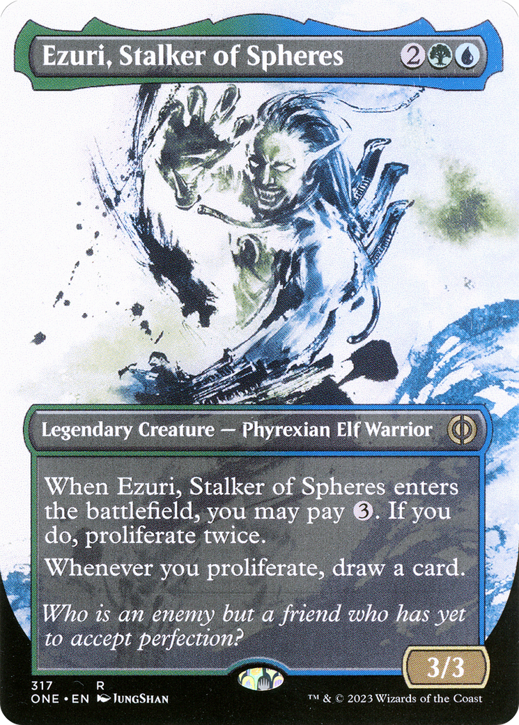 Ezuri, Stalker of Spheres (Borderless Ichor) [Phyrexia: All Will Be One]-1