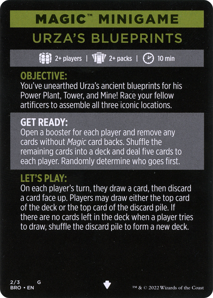 Urza's Blueprints (minigame) // Urza's Blueprints (cont'd) (MBRO-002) - The Brothers' War Minigames Foil-3
