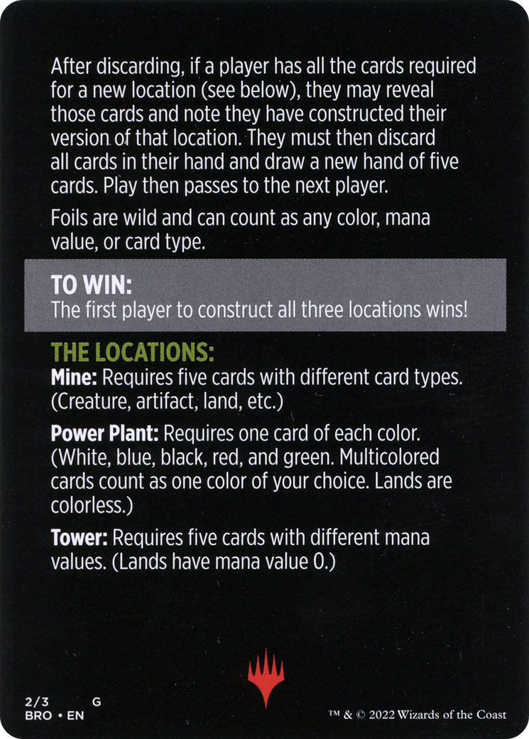 Urza's Blueprints (minigame) // Urza's Blueprints (cont'd) (MBRO-002) - The Brothers' War Minigames-2