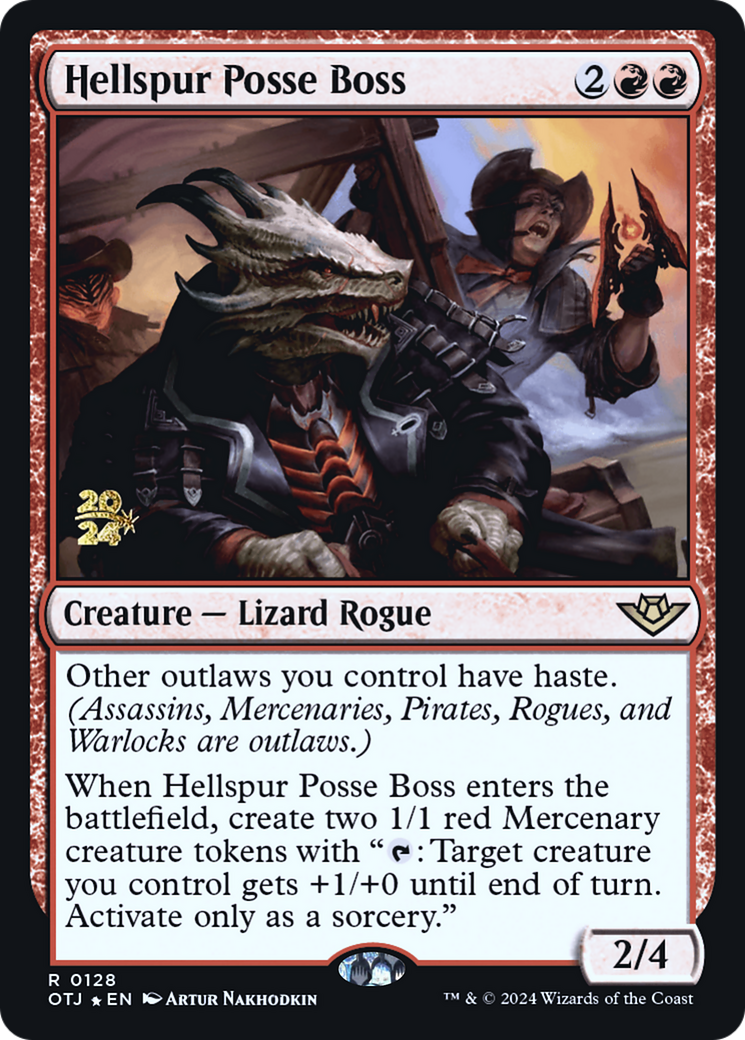 Hellspur Posse Boss [Outlaws of Thunder Junction Prerelease Promos]-1