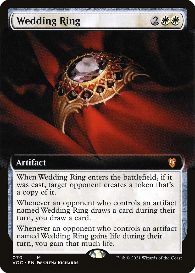 Wedding Ring (Extended Art) (VOC-070) - Crimson Vow Commander: (Extended Art)-1