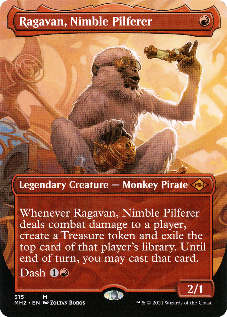 Ragavan, Nimble Pilferer (Borderless Alternate Art) [Modern Horizons 2]-3