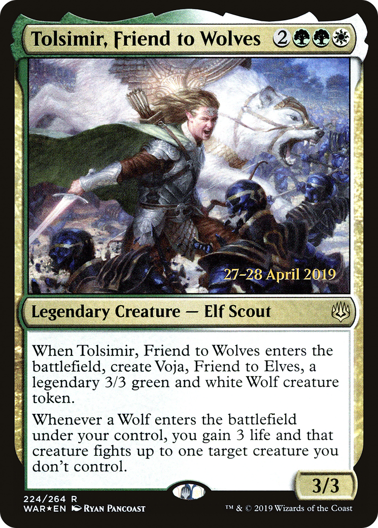 Tolsimir, Friend to Wolves [War of the Spark Prerelease Promos]-1