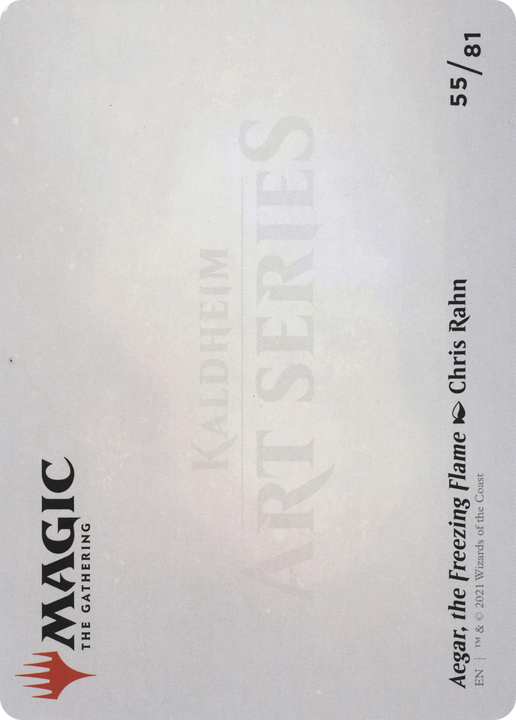 Aegar, the Freezing Flame // Aegar, the Freezing Flame (ASKHM-055) - Art Series: Kaldheim (Borderless) Foil-2