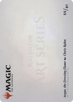 Aegar, the Freezing Flame // Aegar, the Freezing Flame (ASKHM-055) - Art Series: Kaldheim (Borderless) Foil-2