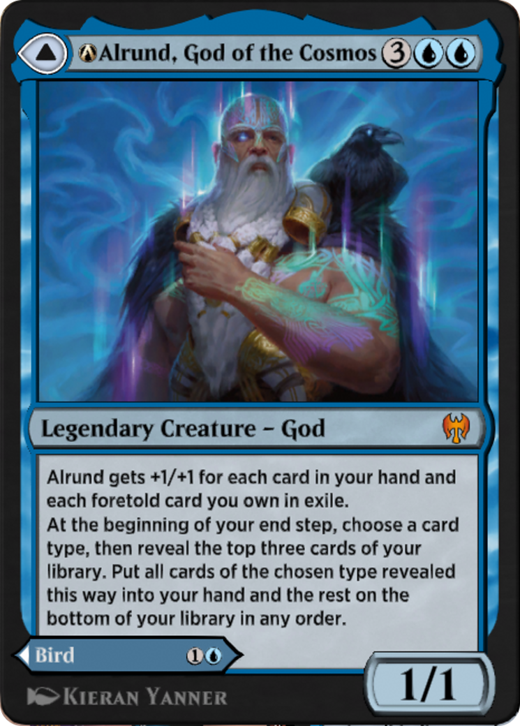 A-Alrund, God of the Cosmos // A-Hakka, Whispering Raven (KHM-A-40) - Kaldheim-1