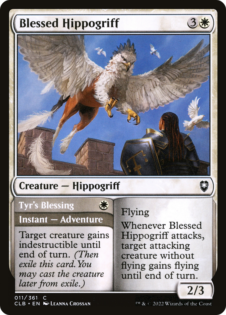 Blessed Hippogriff // Tyr's Blessing [Commander Legends: Battle for Baldur's Gate]-1