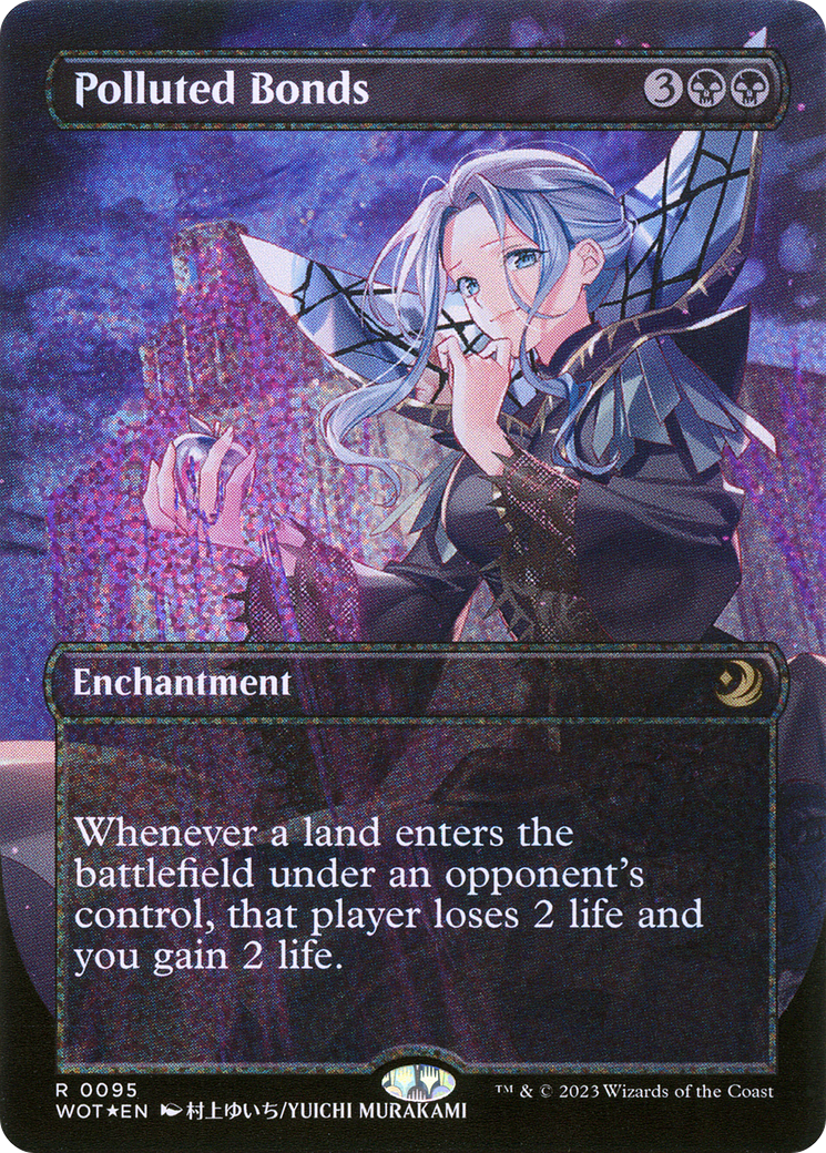 Polluted Bonds (Anime Borderless) (Confetti Foil) [Wilds of Eldraine: Enchanting Tales]-1