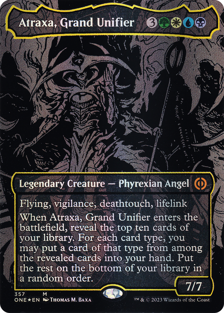 Atraxa, Grand Unifier (Oil Slick Raised Foil) [Phyrexia: All Will Be One]-1