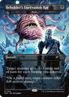 Defile (SLD-1793) - Secret Lair Drop / Beholder's Enervation Ray (Borderless) Foil-1