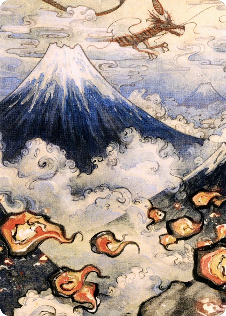 Mountain // Mountain (ANEO-078) - Neon Dynasty Art Series (Borderless) Foil-3