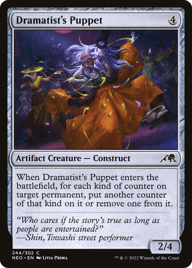 Dramatist's Puppet (NEO-244) - Kamigawa: Neon Dynasty Foil-1