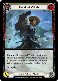 Hundred Winds (Yellow) [EVR042] (Everfest)  1st Edition Extended Art Rainbow Foil-2