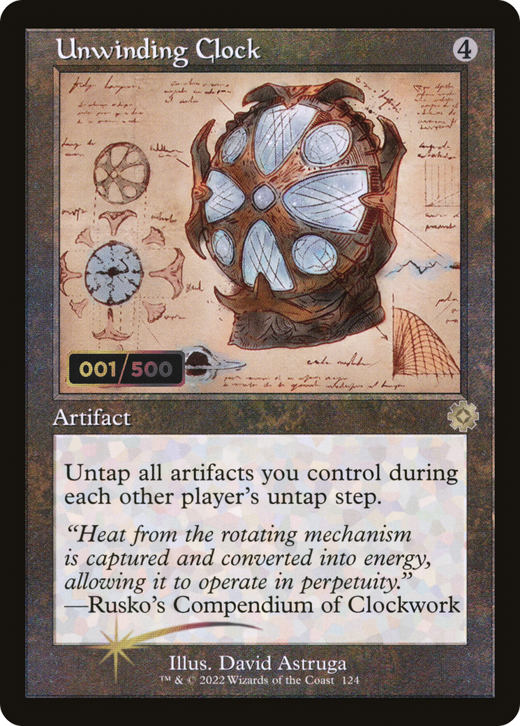 Unwinding Clock (Schematic) (Serial Numbered) (BRR-124) - The Brothers' War Retro Artifacts Foil-1