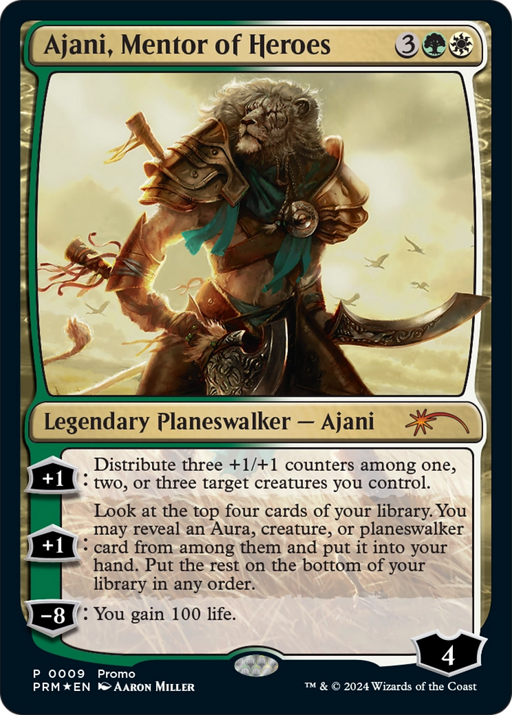 Ajani, Mentor of Heroes (Deluxe Commander Kit) [March of the Machine Promos]-1